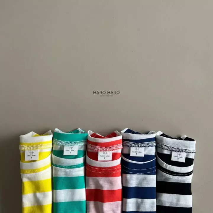 Haro Haro - Korean Children Fashion - #todddlerfashion - Parasol Stropes Tee - 10