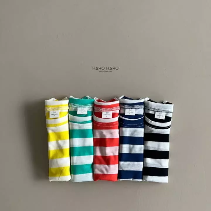 Haro Haro - Korean Children Fashion - #toddlerclothing - Parasol Stropes Tee - 11