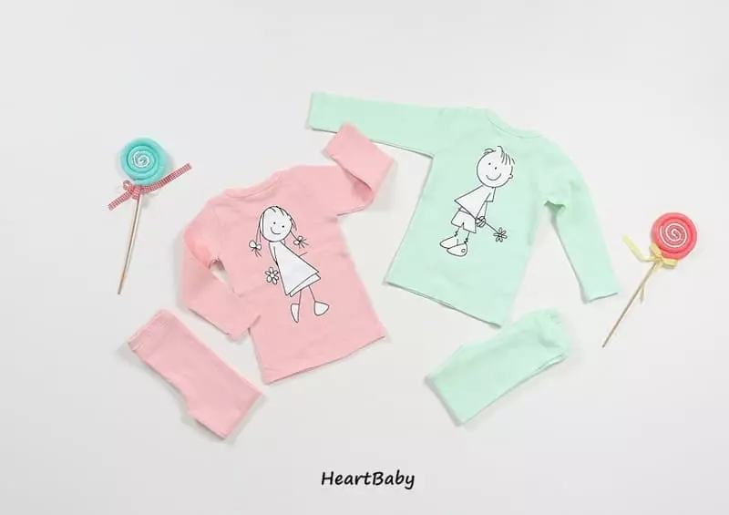 Heart Baby - Korean Children Fashion - #childrensboutique - Good Son Daughter Easywear Set - 2