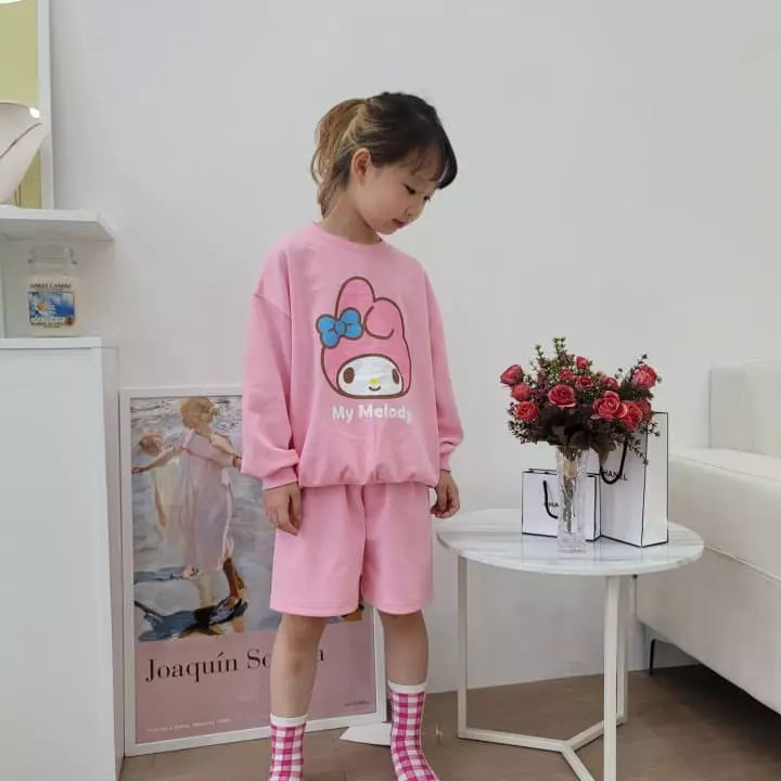 Heart Baby - Korean Children Fashion - #kidsshorts - Sanrio Top Bottom Set - 5