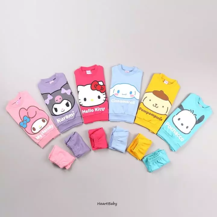 Heart Baby - Korean Children Fashion - #prettylittlegirls - Sanrio Top Bottom Set - 12