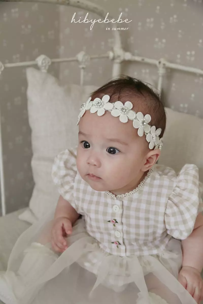 Hi Byebebe - Korean Baby Fashion - #onlinebabyshop - Flower Button Skirt Bodysuit - 4