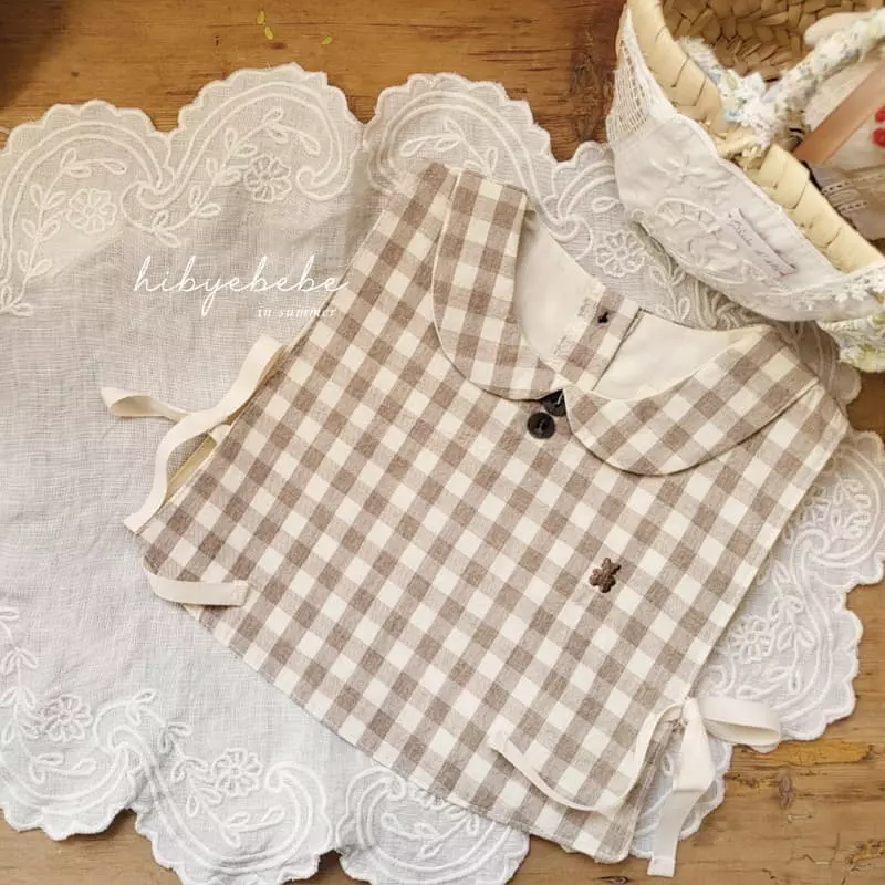 Hi Byebebe - Korean Baby Fashion - #babyoninstagram - Check Collar Bib - 3