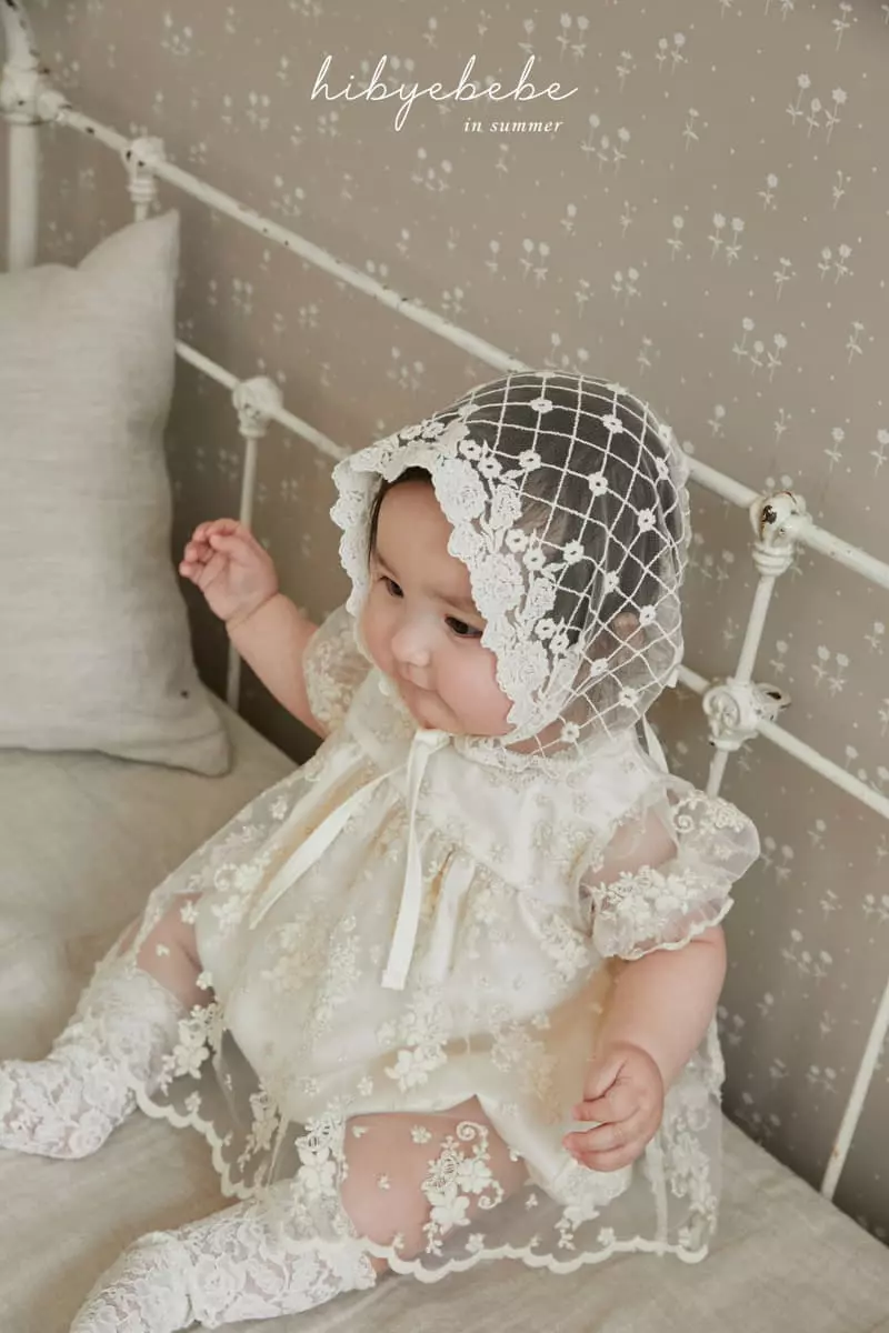 Hi Byebebe - Korean Baby Fashion - #babyoninstagram - Blossom Lace Bonnet - 5