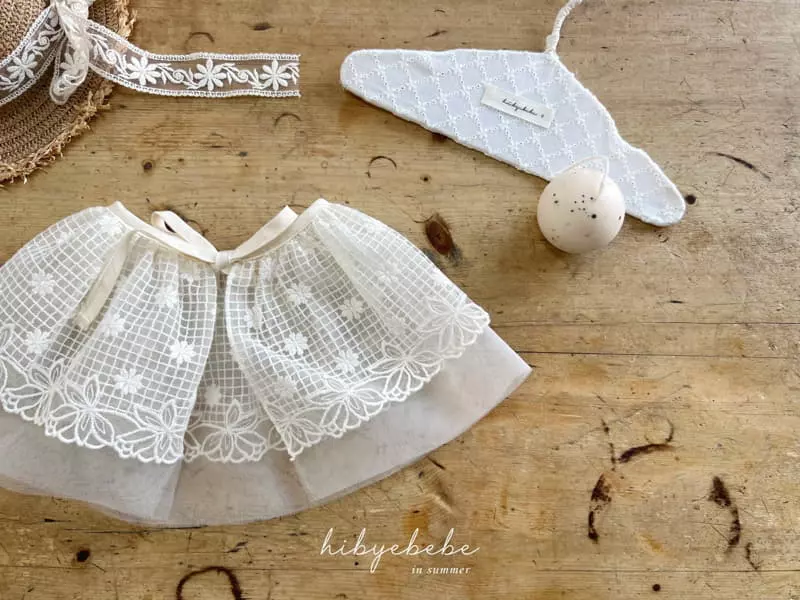 Hi Byebebe - Korean Baby Fashion - #babyoutfit - Flower Embrodiery Layered Apron - 8