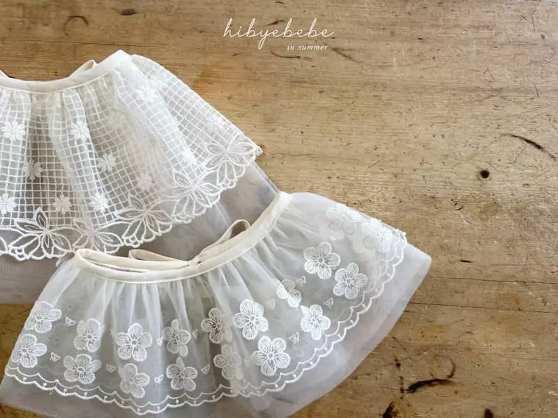 Hi Byebebe - Korean Baby Fashion - #babyoutfit - Flower Embrodiery Layered Apron - 9