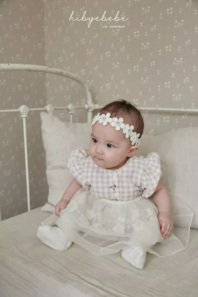Hi Byebebe - Korean Baby Fashion - #onlinebabyshop - Flower Button Skirt Bodysuit - 3
