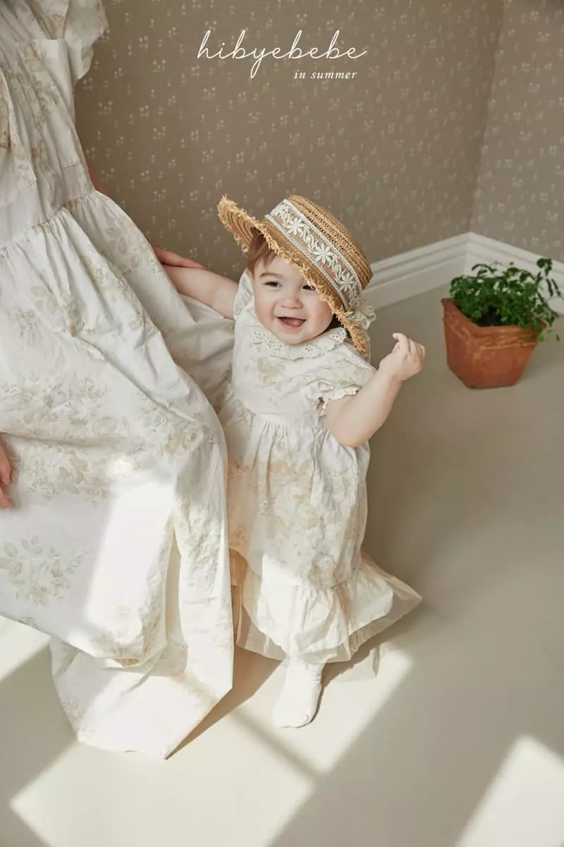 Hi Byebebe - Korean Baby Fashion - #onlinebabyshop - Josephine Lace Collar One-piece - 3