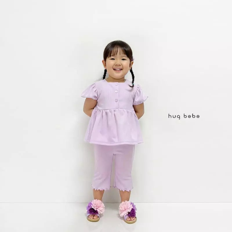 Hug Bebe - Korean Children Fashion - #childofig - Only U Top Bottom Set - 2