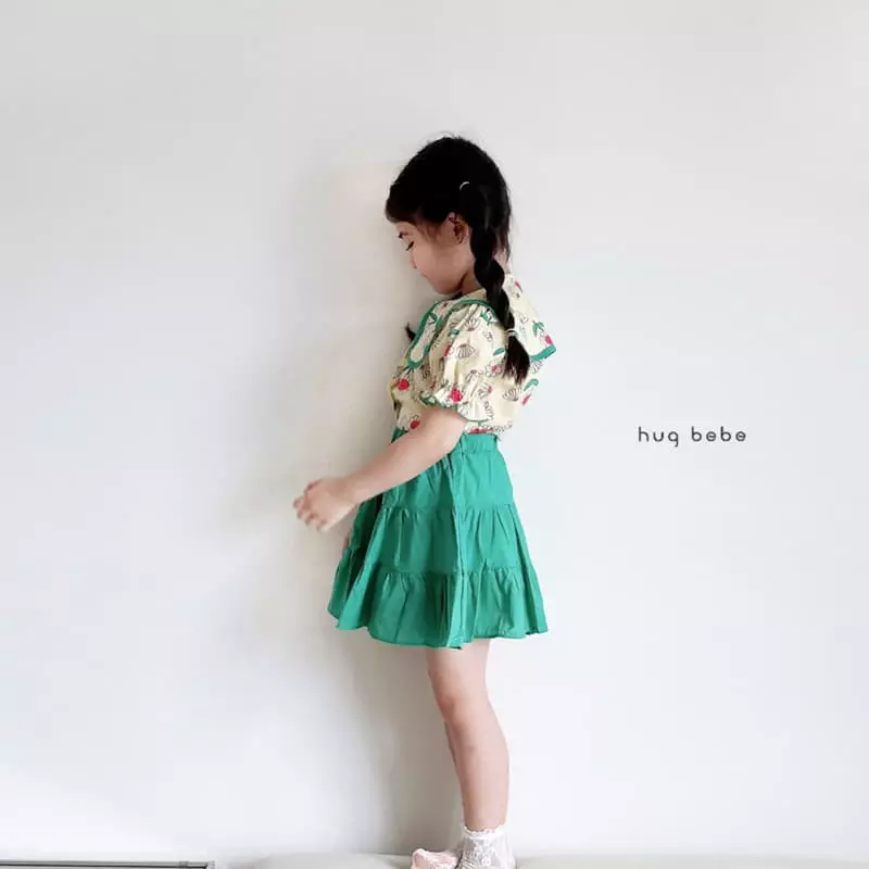 Hug Bebe - Korean Children Fashion - #childrensboutique - Sung Flower Big Collar Blouse - 12