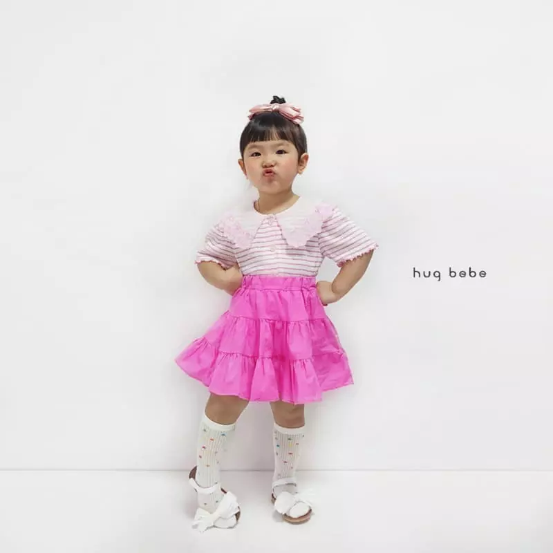 Hug Bebe - Korean Children Fashion - #kidsshorts - Sarlang Plare Skirt - 5