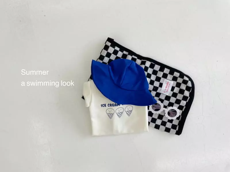Jeaya & Mymi - Korean Children Fashion - #minifashionista - Vanilla Swimwear with Hat - 3