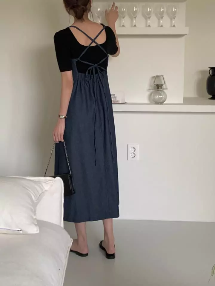 Jeiin - Korean Women Fashion - #womensfashion - Dennish One-piece - 2