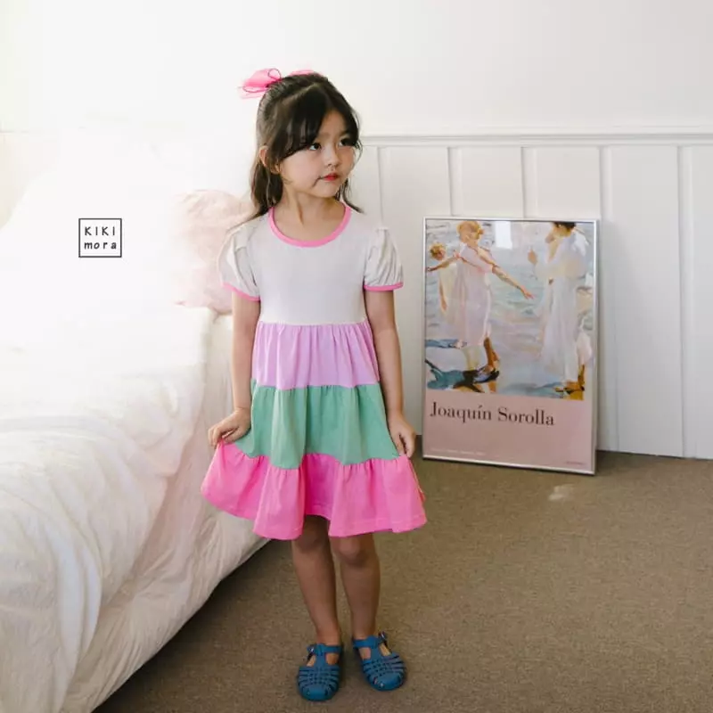 Kikimora - Korean Children Fashion - #Kfashion4kids - Rainbow Cancan One-piece - 2