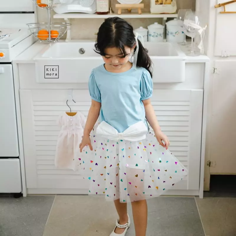 Kikimora - Korean Children Fashion - #Kfashion4kids - big Ribbon Shirring Tee - 6