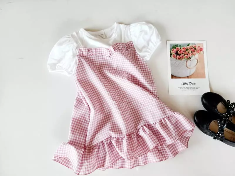 Kikimora - Korean Children Fashion - #childofig - Check Busiter One-piece - 12