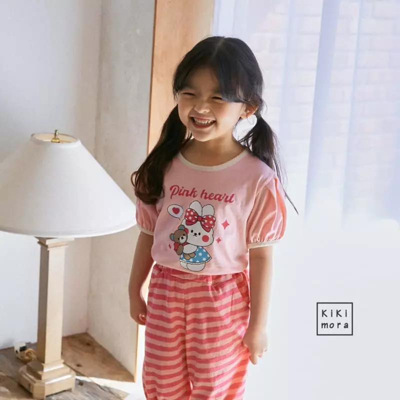 Kikimora - Korean Children Fashion - #childrensboutique - Pink Rabbit Tee - 10