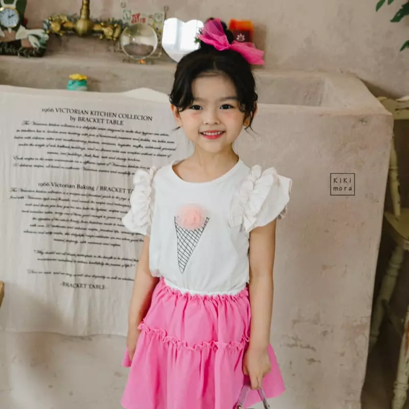 Kikimora - Korean Children Fashion - #designkidswear - Ice Cream Frill Tee - 9