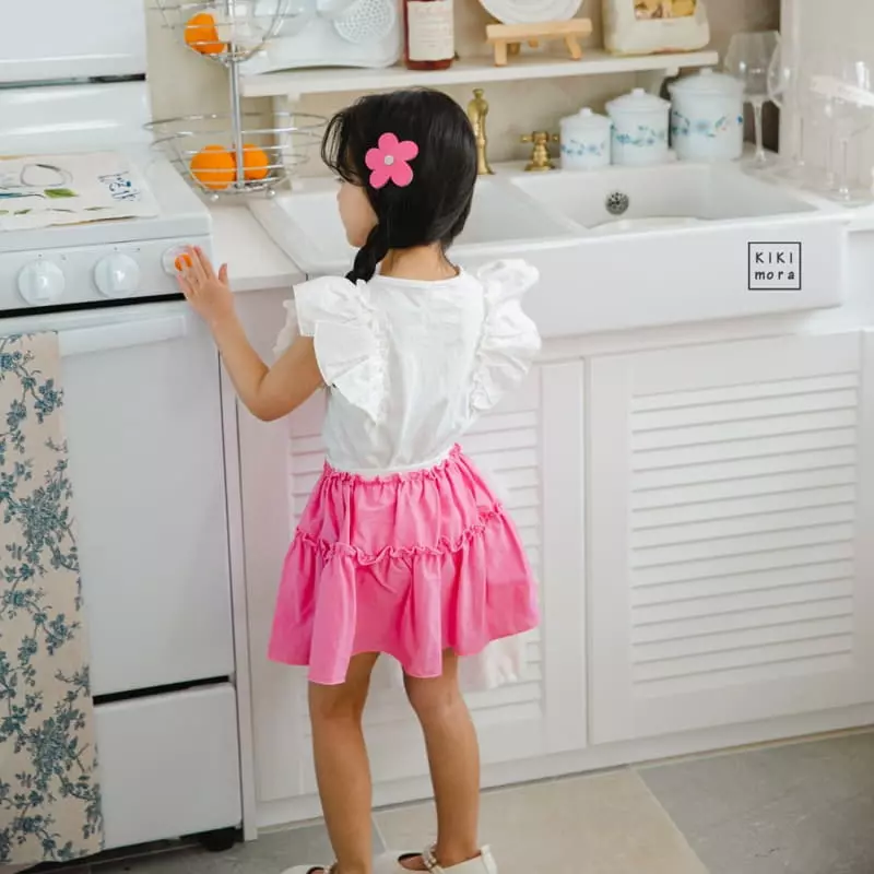 Kikimora - Korean Children Fashion - #designkidswear - Ribbon Frill Tee - 7