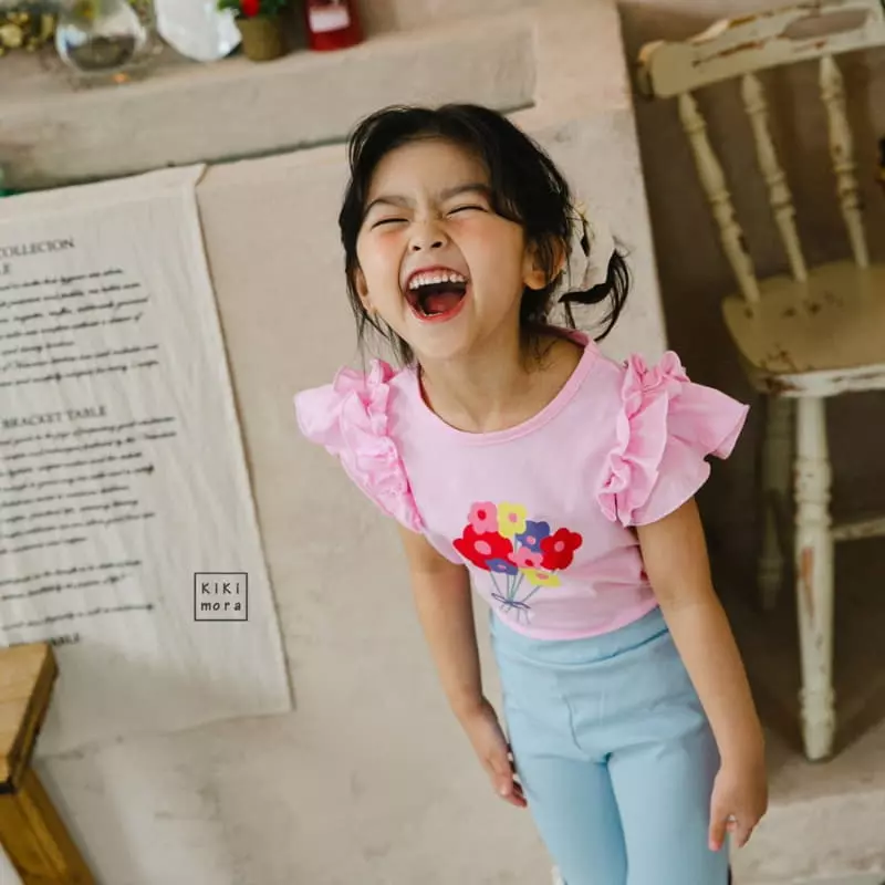 Kikimora - Korean Children Fashion - #kidsshorts - Flower Frill Tee - 9