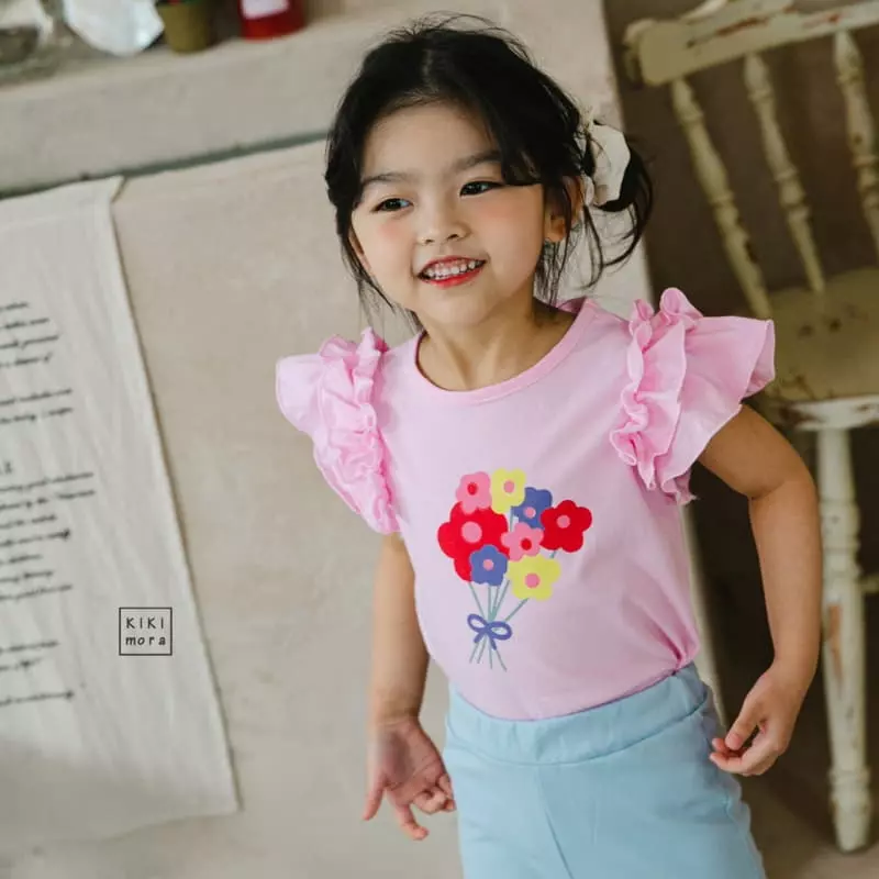 Kikimora - Korean Children Fashion - #kidsstore - Flower Frill Tee - 10