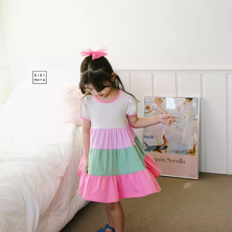 Kikimora - Korean Children Fashion - #kidzfashiontrend - Rainbow Cancan One-piece