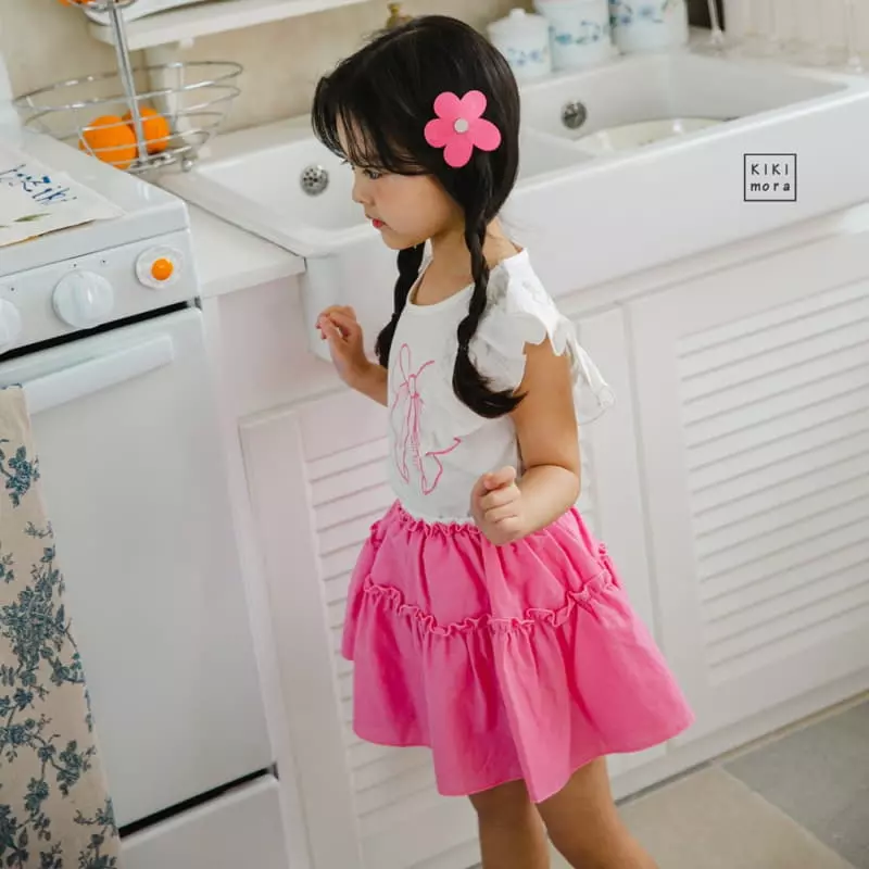 Kikimora - Korean Children Fashion - #magicofchildhood - Ribbon Frill Tee