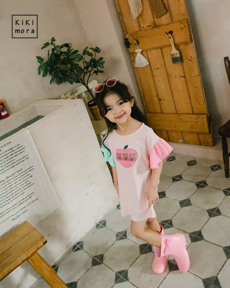 Kikimora - Korean Children Fashion - #minifashionista - Apple Bear Long Tee - 5
