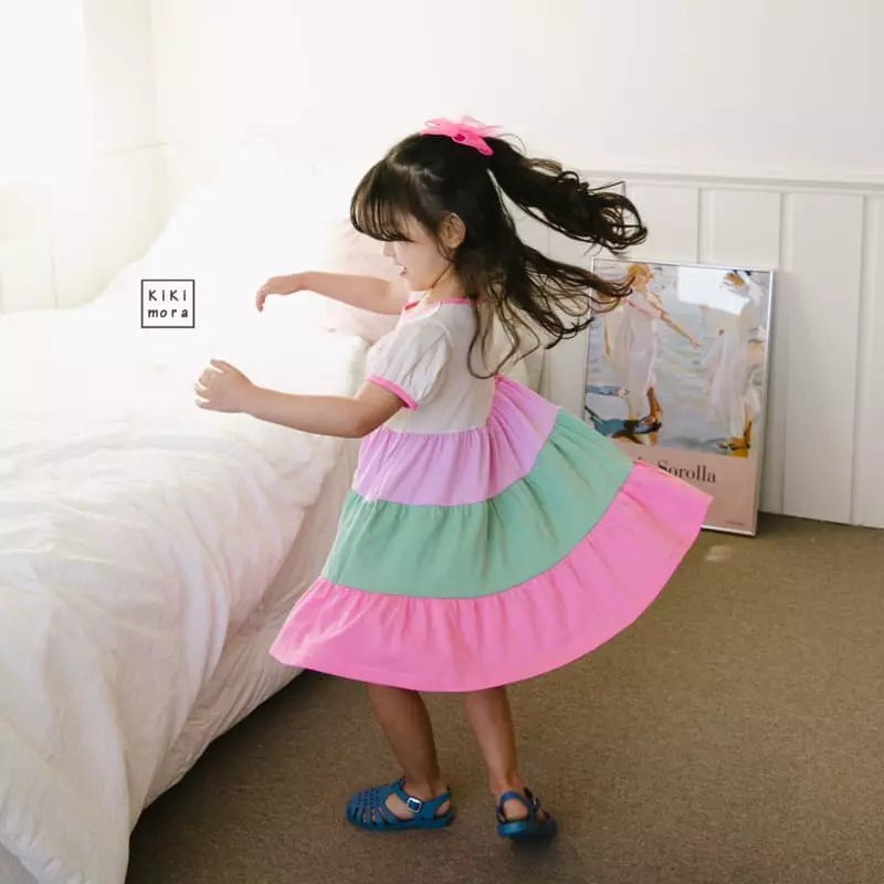 Kikimora - Korean Children Fashion - #prettylittlegirls - Rainbow Cancan One-piece - 6