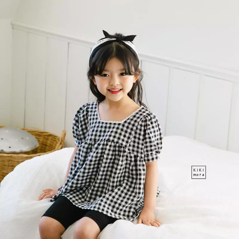 Kikimora - Korean Children Fashion - #toddlerclothing - Abanf Check Blouse - 5