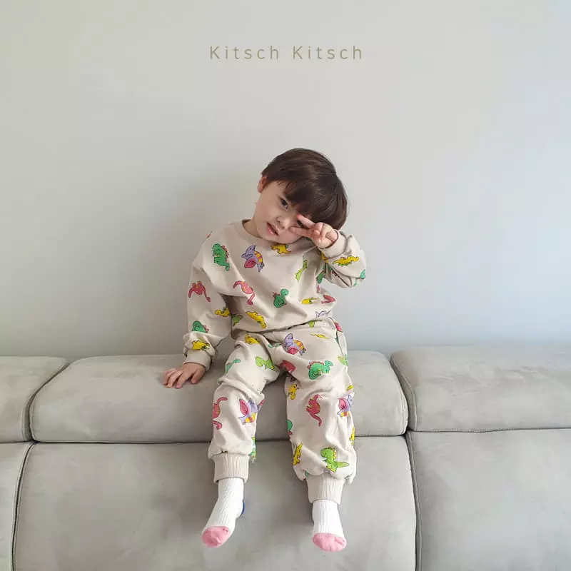 Kitsch Kitsch - Korean Children Fashion - #Kfashion4kids - Sweet Happy Top Bottom Set - 9