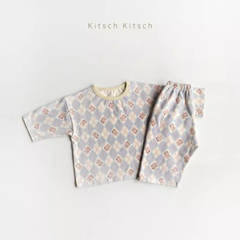 Kitsch Kitsch - Korean Children Fashion - #fashionkids - Argyle Pattern Easywear - 3