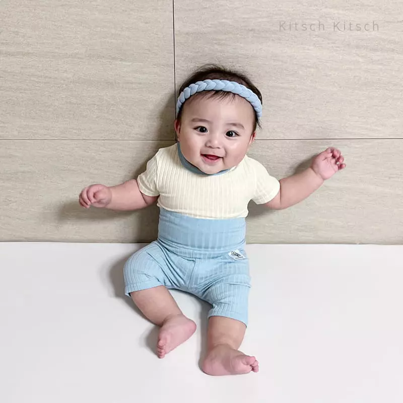 Kitsch Kitsch - Korean Children Fashion - #discoveringself - Creamy Color Rib Easywear Set - 4