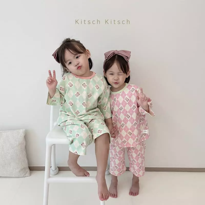Kitsch Kitsch - Korean Children Fashion - #kidzfashiontrend - Argyle Pattern Easywear - 6