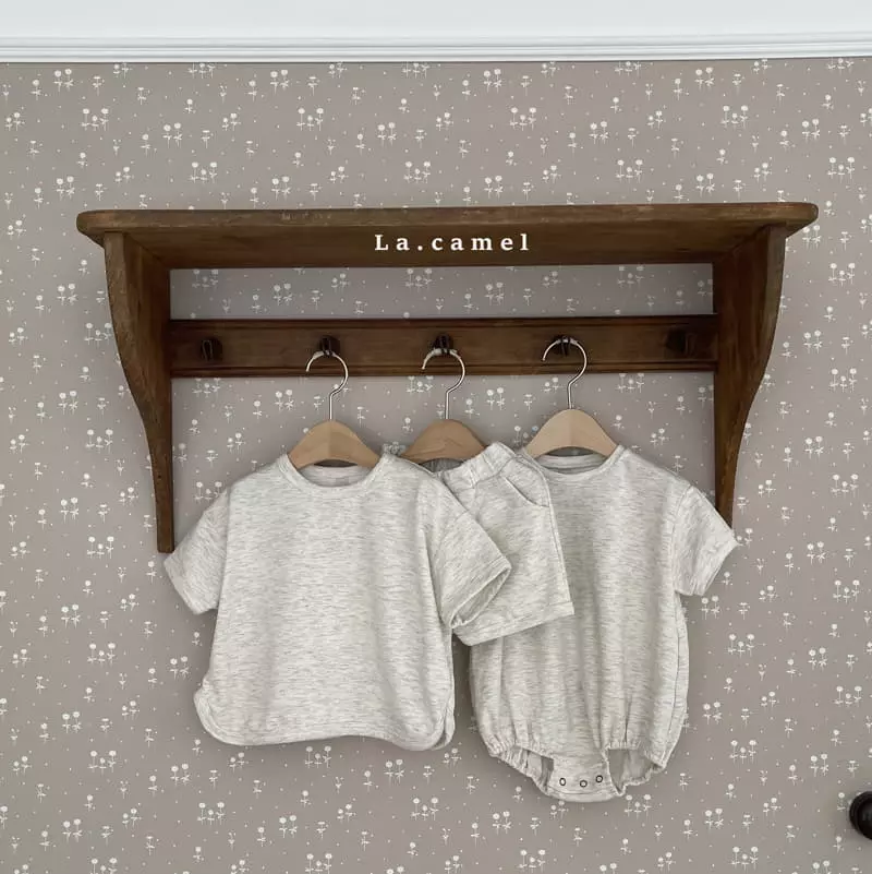 La Camel - Korean Baby Fashion - #babyoutfit - Oatmeal Bodysuit - 4