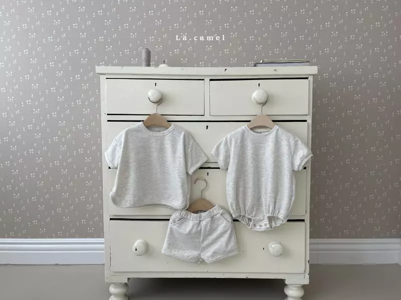 La Camel - Korean Baby Fashion - #onlinebabyboutique - Oatmeal Bodysuit - 6