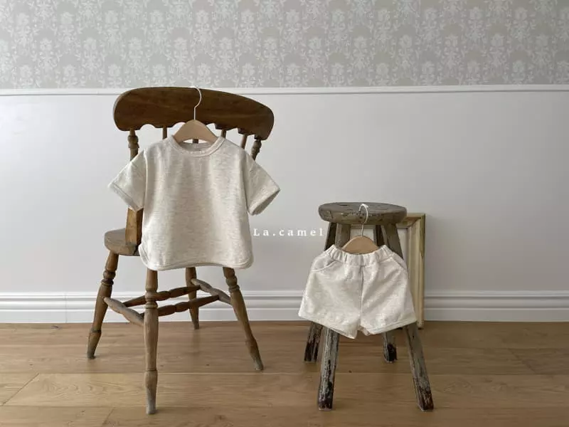 La Camel - Korean Children Fashion - #Kfashion4kids - Oatmeal Top Bottom Set