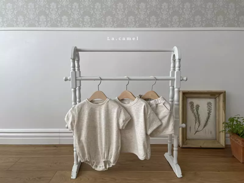 La Camel - Korean Children Fashion - #magicofchildhood - Oatmeal Top Bottom Set - 3