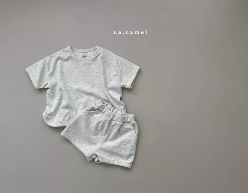 La Camel - Korean Children Fashion - #stylishchildhood - Oatmeal Top Bottom Set - 8