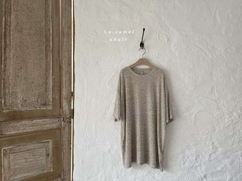 La Camel - Korean Women Fashion - #momslook - Joy Long Tee Mom - 5