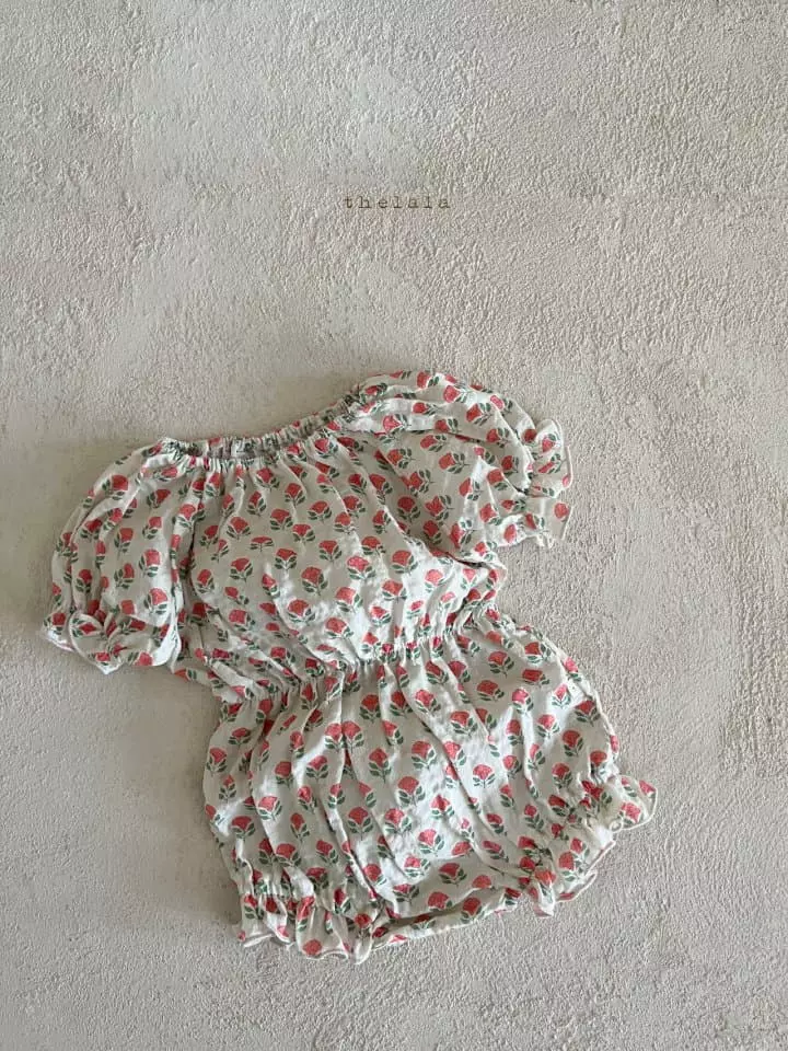 Lala - Korean Baby Fashion - #onlinebabyboutique - Carnation Bodysuit - 12