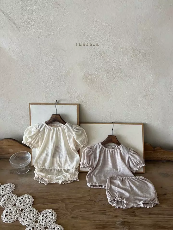 Lala - Korean Baby Fashion - #smilingbaby - See You Top Bottom Set - 6