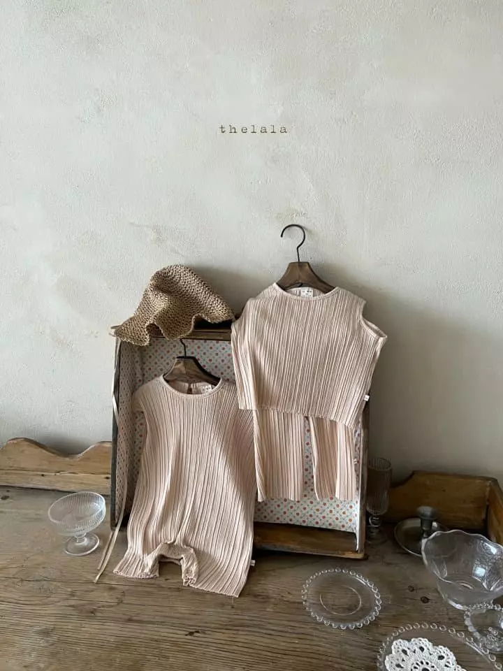 Lala - Korean Children Fashion - #childofig - Pleats Top Bottom Set - 5