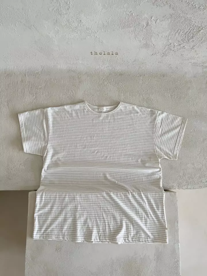 Lala - Korean Women Fashion - #momslook - Stripes Tee Mom - 10
