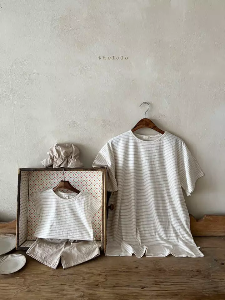 Lala - Korean Women Fashion - #womensfashion - Stripes Tee Mom - 3