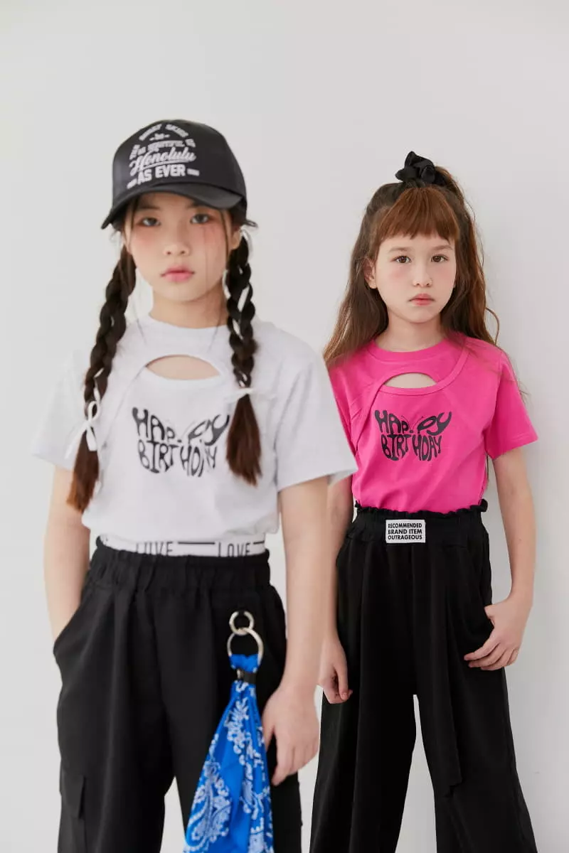 Lilas - Korean Children Fashion - #magicofchildhood - Cross Tee - 7