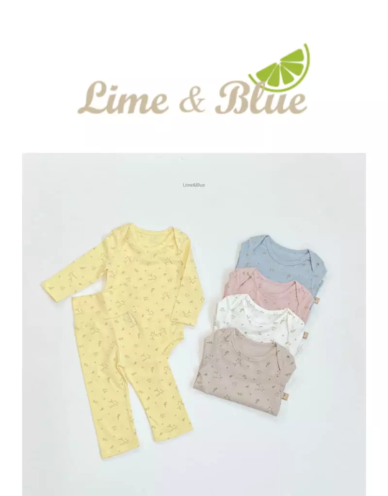 Lime & Blue - Korean Baby Fashion - #babyfashion - Organic Floral Bodysuit