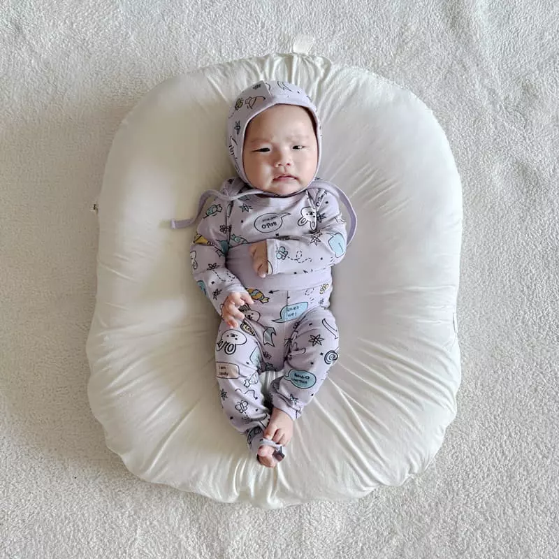 Lime & Blue - Korean Baby Fashion - #babyoninstagram - Candy Rabbit Bodysuit with Hat - 8