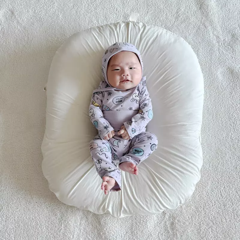 Lime & Blue - Korean Baby Fashion - #babyoutfit - Candy Rabbit Bodysuit with Hat - 11