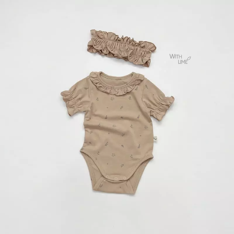 Lime & Blue - Korean Baby Fashion - #babyoutfit - Organic Floral Bodysuit